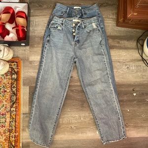 Pacsun High Rise Straight Denim Jeans
